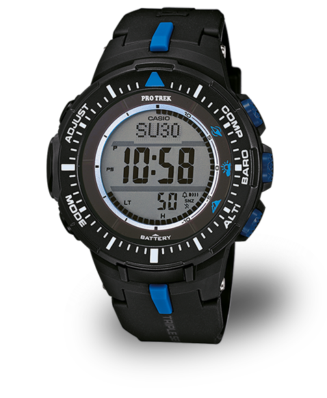 With Triple Sensor and Tough Solar — the PRG-300 from CASIO PRO TREK